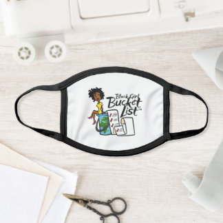ブラックガールバケットリストコットン/ポリ顔マスク マスク