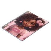 ブラックガールパーソナライズされたノート ノートブック (左側)