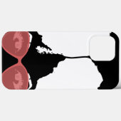 ブラックガールビッグアフロピンクサングラス Case-Mate iPhoneケース (裏面 (横))