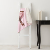 ブラックガールピンクバレリナバレエ シェルパブランケット (インサイチュ)