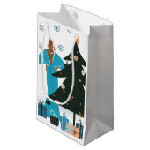 ブラックガールホワイトヘアクリスマス抱き枕 スモールペーパーバッグ (正面アングル)