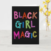 ブラックガールマジックブラッククイーンズプリンセスキッズガール カード (黄色い花)