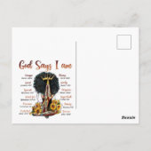 ブラックガールマジック バースデー シスタ メラニン ウーマン ポストカード (裏面)