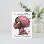 ブラックガールマジック バースデー シスタ メラニン ウーマン ポストカード (スタンド正面)