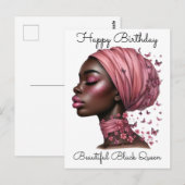 ブラックガールマジック バースデー シスタ メラニン ウーマン ポストカード (正面/裏面)