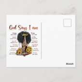 ブラックガールマジック バースデー シスタ メラニン ウーマン ポストカード (裏面)