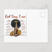 ブラックガールマジック バースデー シスタ メラニン ウーマン ポストカード (裏面)