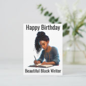 ブラックガールマジック 誕生日 シスタ メラニン ウーマン ポストカード (スタンド正面)