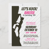 ブラックガールロック登山誕生日 招待状 (正面)