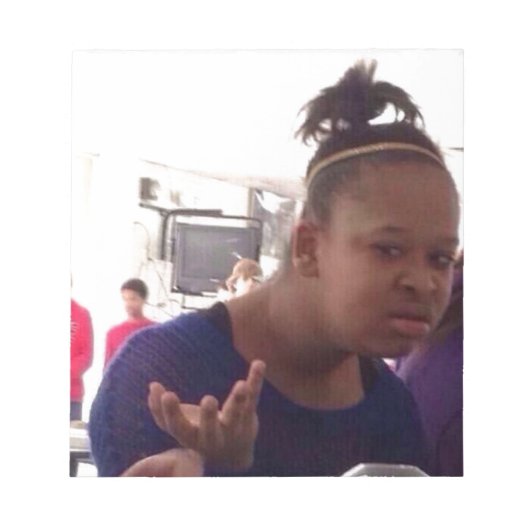 ブラックガール何ミーム ノートパッド (正面)