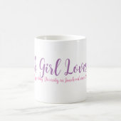 ブラックガール白でジェークラシックン・マグカップを愛する コーヒーマグカップ (中央)