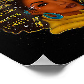 ブラックガール神は私はブラックメラニン歴史モンであると言う ポスター (角)