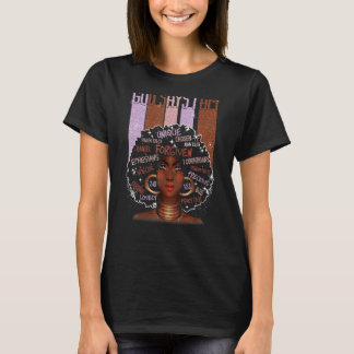 ブラックガール神は私はブラックメラニン歴史モンであると言う Tシャツ