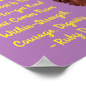 ブラックガール美しいインパワーイング引用文 ポスター (角)