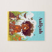 ブラックガール遊ズと猫の名前パズル ジグソーパズル (横)