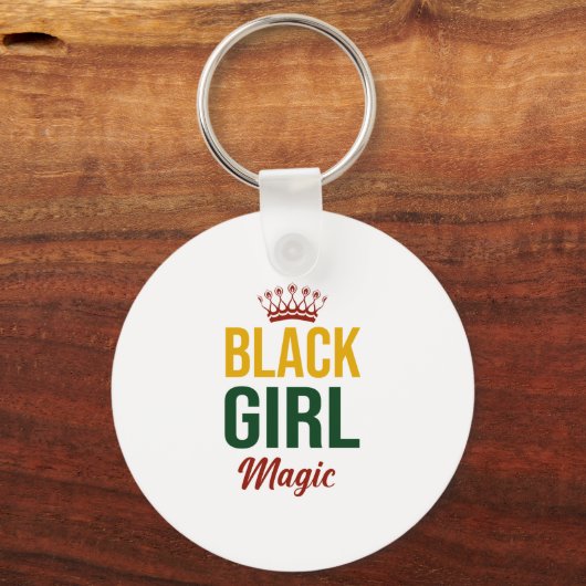 ブラックガール魔法アフリカ系アメリカ歴史月間.pn キーホルダー (正面)