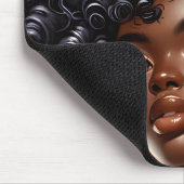 ブラックガール魔法クイーンメラニン女性シスタクイーンズ マウスパッド (コーナー)