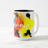 ブラックガール魔法コーヒーマグ ツートーンマグカップ (正面右)