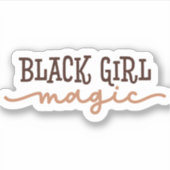 ブラックガール魔法ノート |ダイカットのシール シール (正面)