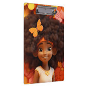 ブラックガール魔法メラニン姫茶色の肌の女性 クリップボード (右)