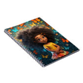 ブラックガール魔法メラニン姫茶色の肌の女性 ノートブック (右側)