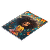 ブラックガール魔法メラニン姫茶色の肌の女性 ノートブック (左側)