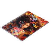 ブラックガール魔法メラニン姫茶色の肌の女性 ノートブック (左側)