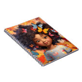 ブラックガール魔法メラニン姫茶色の肌の女性 ノートブック (右側)