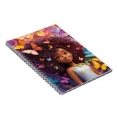 ブラックガール魔法メラニン姫茶色の肌の女性 ノートブック (右側)