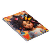 ブラックガール魔法メラニン姫茶色の肌の女性 ノートブック (右側)