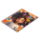 ブラックガール魔法メラニン姫茶色の肌の女性 ノートブック (左側)