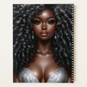 ブラックガール魔法メラニン茶色の肌ガールズシエスタ プランナー手帳 (裏面)