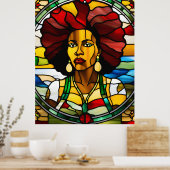 ブラックガール魔法メラニンsista queen womer sis ポスター (キッチン)