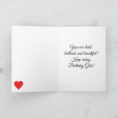 ブラックガール魔法誕生日カード カード (内部)