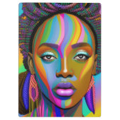 ブラックガール魔法誕生日シスタメラニンウーマン クリップボード (裏面)