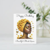 ブラックガール魔法誕生日シスタメラニンウーマン シーズンポストカード (スタンド正面)