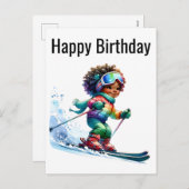 ブラックガール魔法誕生日シスタメラニンウーマン シーズンポストカード (正面/裏面)