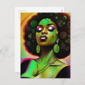 ブラックガール魔法誕生日シスタメラニンウーマン シーズンポストカード (正面/裏面)