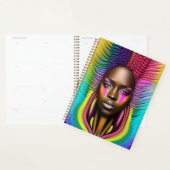 ブラックガール魔法誕生日シスタメラニンウーマン プランナー手帳 (ディスプレー)