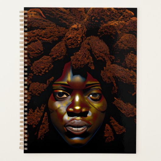 ブラックガール魔法誕生日シスタメラニンウーマン プランナー手帳 (正面)