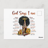 ブラックガール魔法誕生日シスタメラニンウーマン ポストカード (裏面)