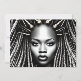 ブラックガール魔法誕生日シスタメラニンウーマン 招待状