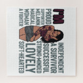 ブラックガール魔法，メラニンのポップピン，シエスタ，ブラウンスキー ジグソーパズル (横)