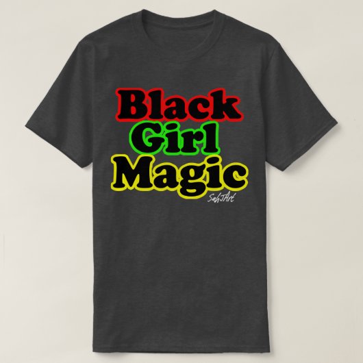 ブラックガール魔法 Tシャツ (デザイン正面)