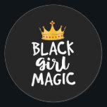 ブラックガール魔法s for Women Girls Kids African Qu ラウンドシール<br><div class="desc">気に入ってほしい</div>