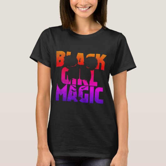 ブラックガール魔法Tシャツ Tシャツ (正面)