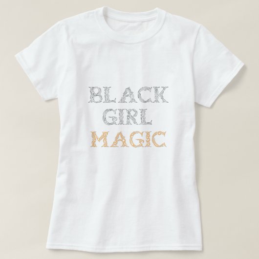 ブラックガール魔法Tシャツ Tシャツ (デザイン正面)