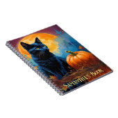 ブラックキッテンカボンプキンフルムーン紅葉 ノートブック (右側)