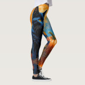 ブラックキッテンカボンプキンフルムーン紅葉 レギンス (右)