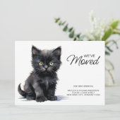 ブラックキッテンキャットモーニングニューホーム引っ越しました 案内状 (スタンド正面)